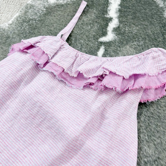 Anthropologie Holding Horses Linen Ruffled Blouse Medium - Picture 6 of 10